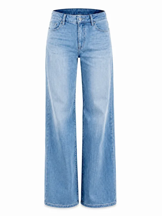 Wide-Leg-Jeans Light Blue, freigestellt